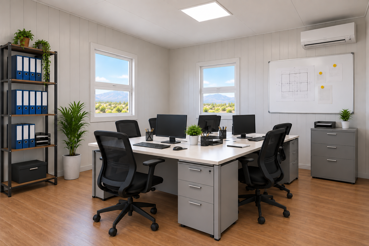 Interior de oficina operativa modular MODUX